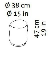 brühl Круглый пуф из ткани Lemon-blossom sun-id-1503235 - Вид №3