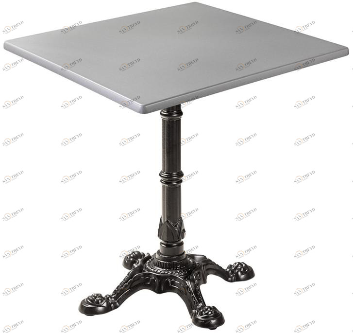 2598 Стол Bistrot 80*80 Серебро R-HOME 940405+170505brushed_silver