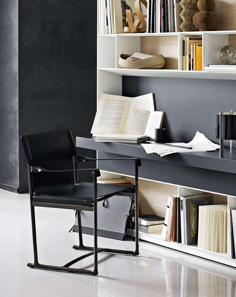 B&B Italia Кожаное кресло с подлокотниками Mirto indoor Im58b - Вид №2