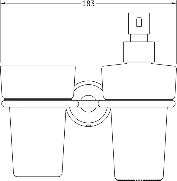 VIZ 008 Держатель со стаканом и дозатором жидкого мыла FBS Vizovice - Вид №1