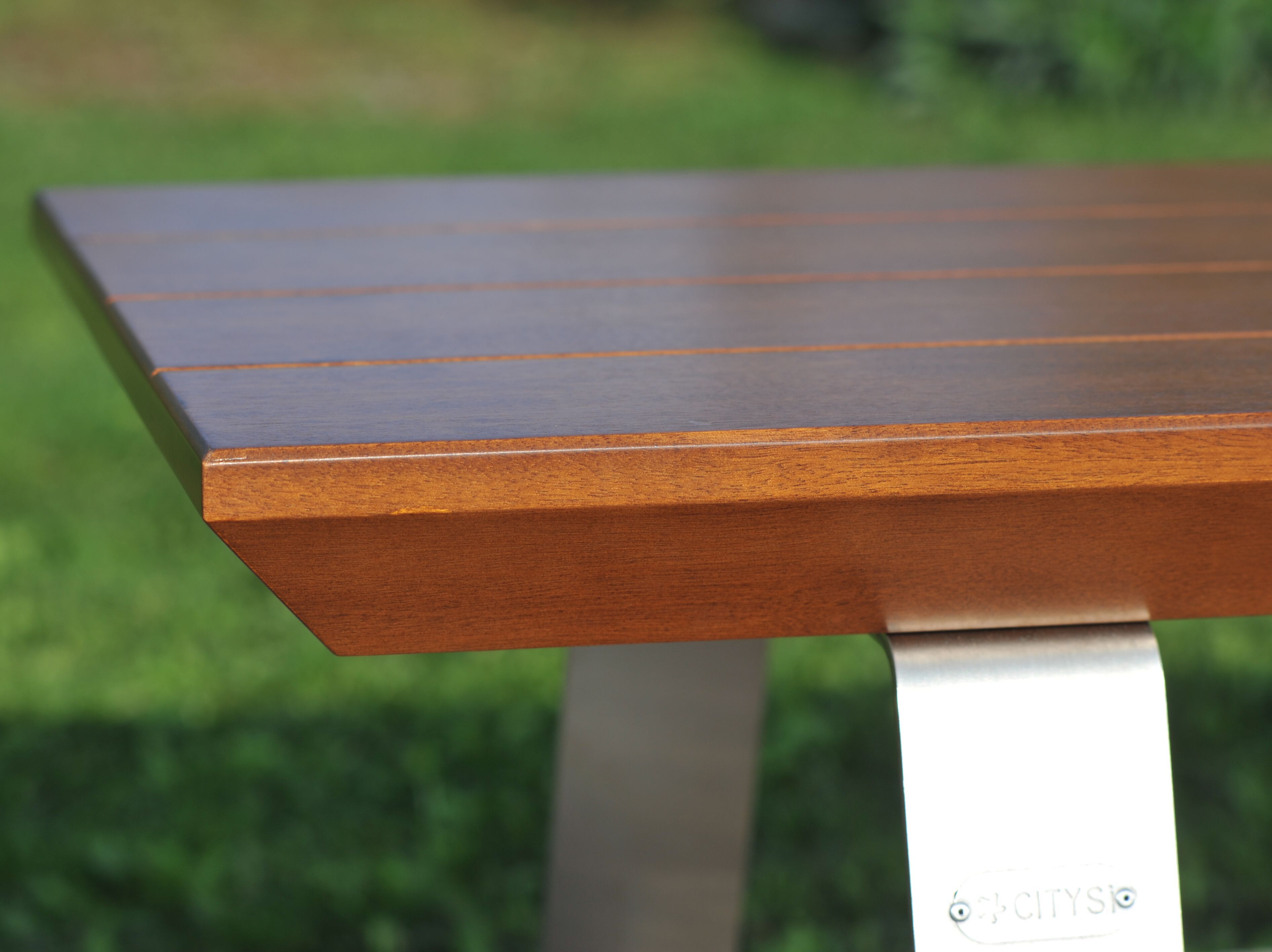 Стальная и деревянная скамья без спинки Viscio Urban Design ARCH-00036609 - Вид №6