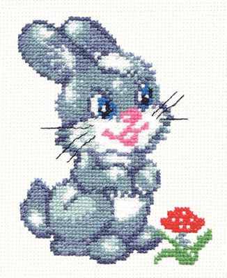 018-13 Зайчонок Набор для вышивания Чудесная Игла 11 х 14 см Чудесная игла 
