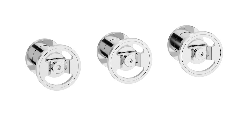 Встроенный смеситель для душа на 3 отверстия с двухходовым дивертером WE ARE IB b1410cc Chrome Bold