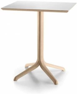 ALKI Стол из дуба квадратный с основанием 4 звезды Jantzi