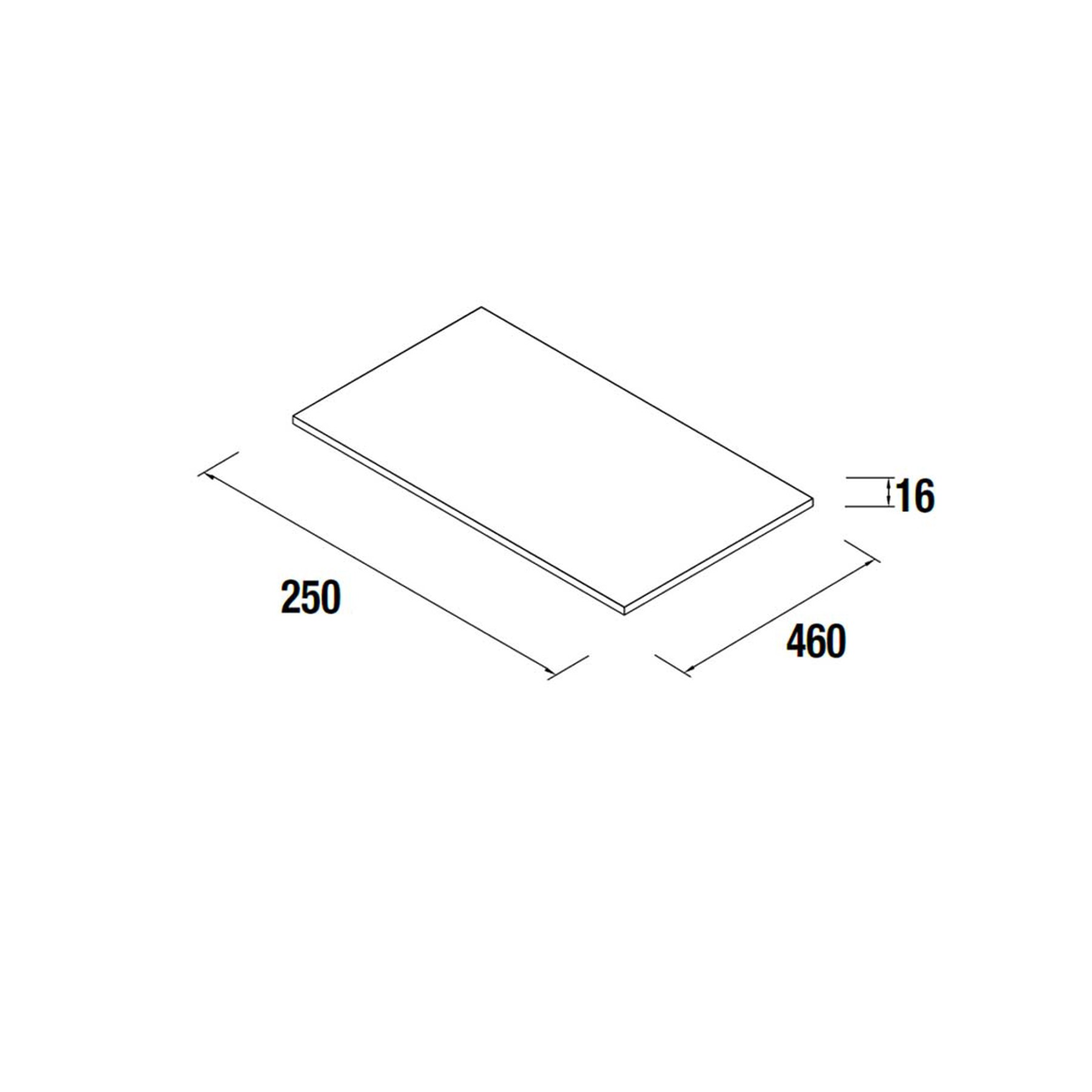 23121 SALGAR Столешница 250 NATURAL 16 мм Естественный  - Вид №1