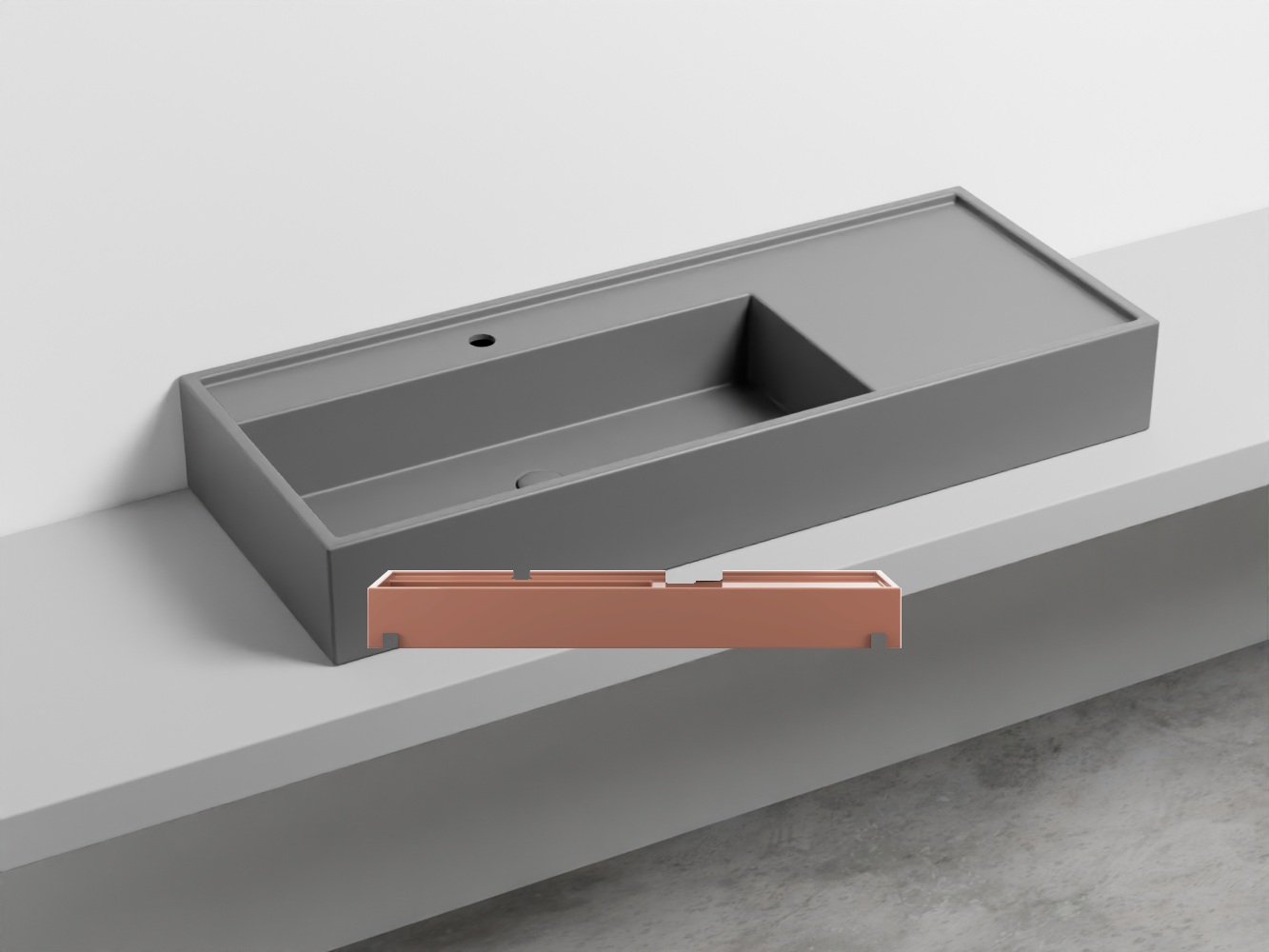 PNLA-NI Керамическая раковина на одно отверстие 140 cielo Plinio Ceramica Cielo