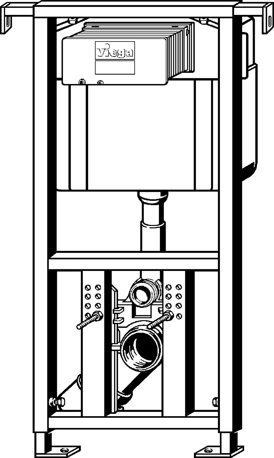 Системная техника  Viegaswift, Steptec, Viega Eco Plus, Viega Mono, панели смыва и принадлежности  T3 Viega Eco Plus  Элементы для унитазов VIEGA 622 176 Модель 8136.2 Santreyd  - Вид №1