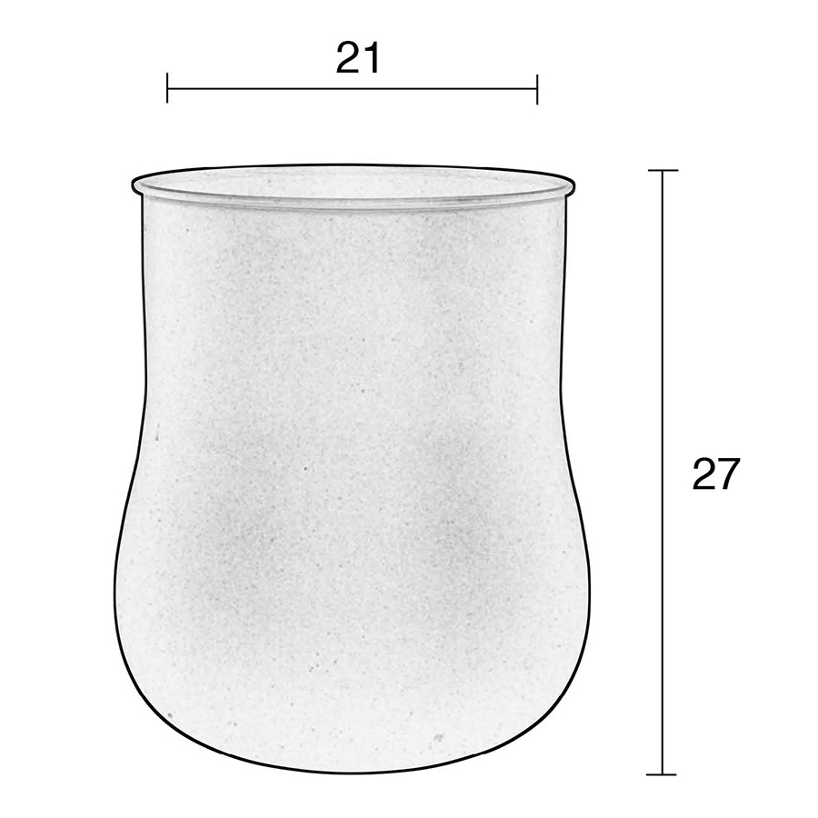 Ваза Blob XL светло-серая Zuiver 8200021 - Вид №4