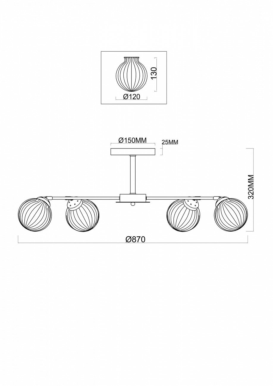 Люстра подвесная латунная Daisy 10BS FREYA ДИЗАЙНЕРСКИЕ, MODERN 00-3956394 Золото  - Вид №2