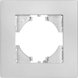 Рамка для розеток и выключателей Gusi Electric City 1 пост цвет серебро