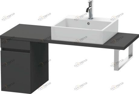 DS532004949 Шкафчик для компактной консоли DuraStyle #DS5320 300 x 478 мм Графит матовый, декор Duravit