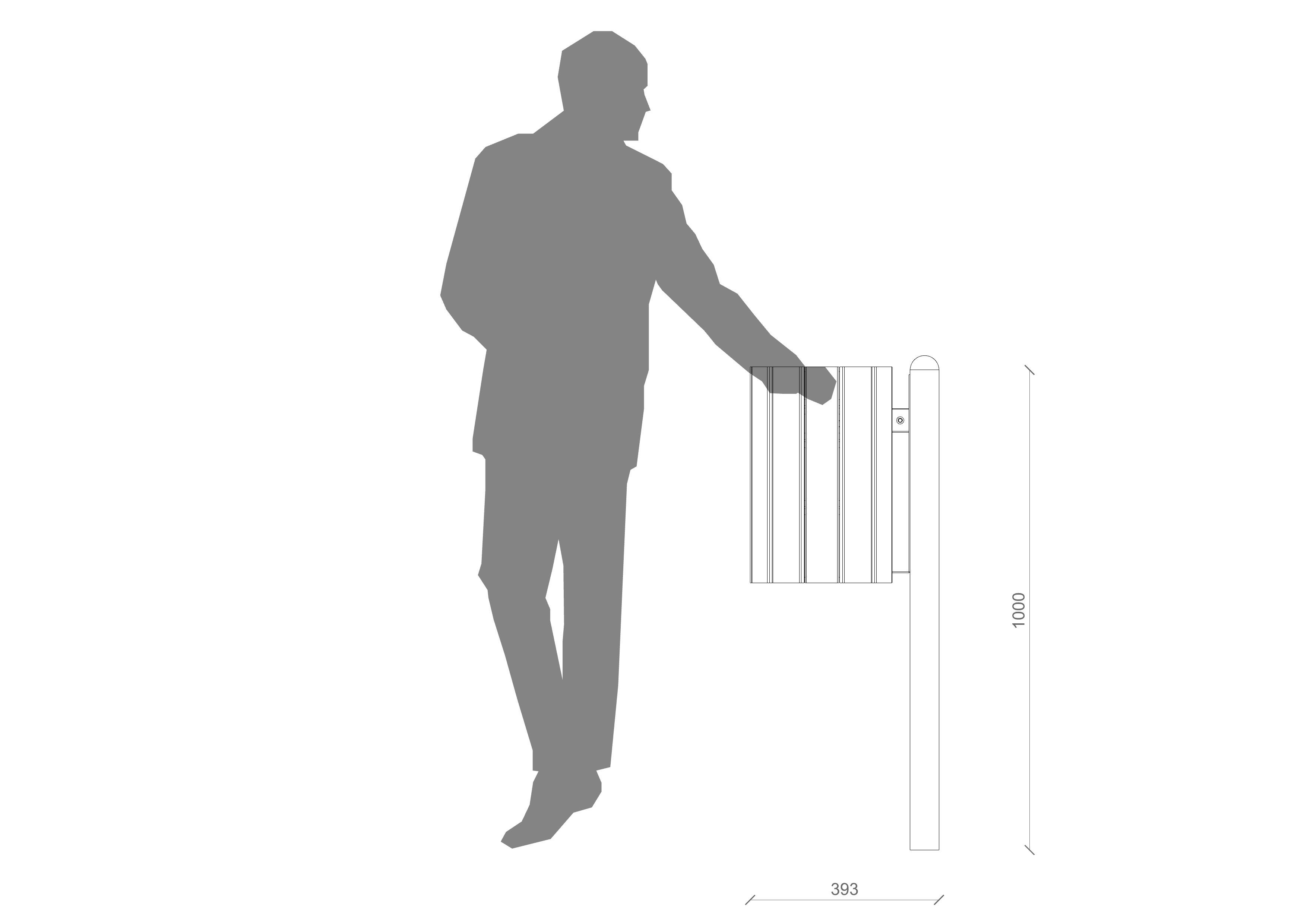 Открытый WPC держатель для мусора Lazzari Mediterraneo ARCH-00144732 - Вид №5