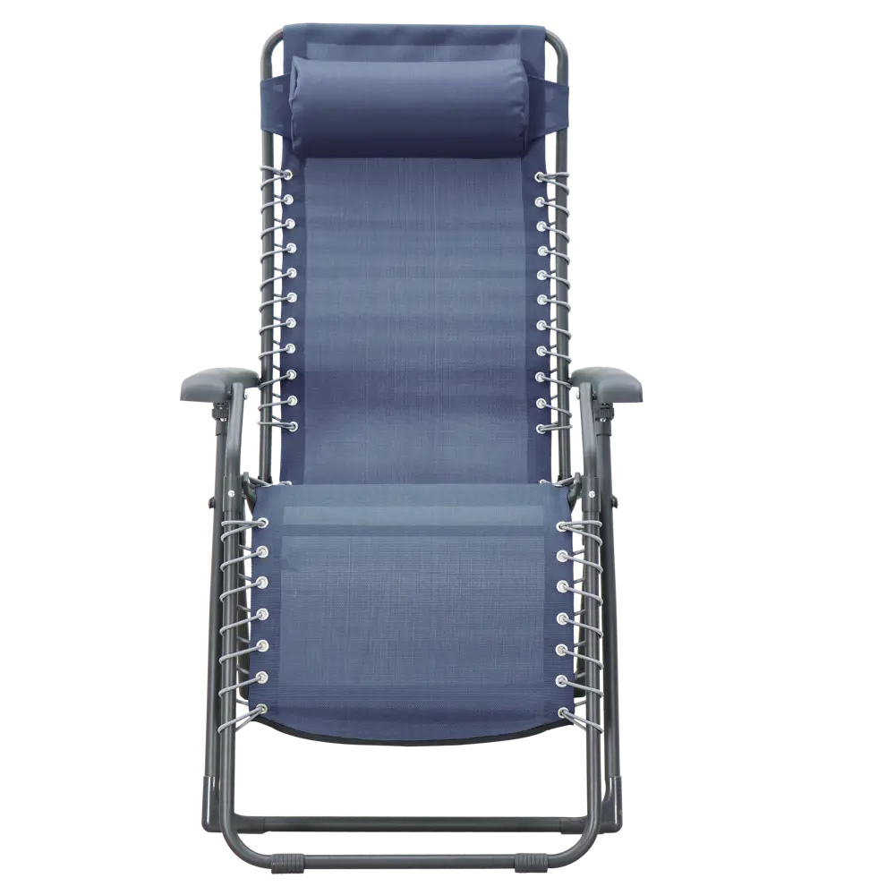 Шезлонг Multipo Zero с подушкой 65.5x116x91 см сталь/текстилен голубой 87082115 STLM-2182429 Santreyd  - Вид №3