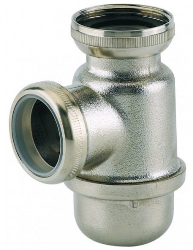 150300 008 00  Малый сифон для умывальника, вход 1 1/4 '' и выход диаметром 32 мм, матовый никель Valentin Матовый Никель  - Вид №1