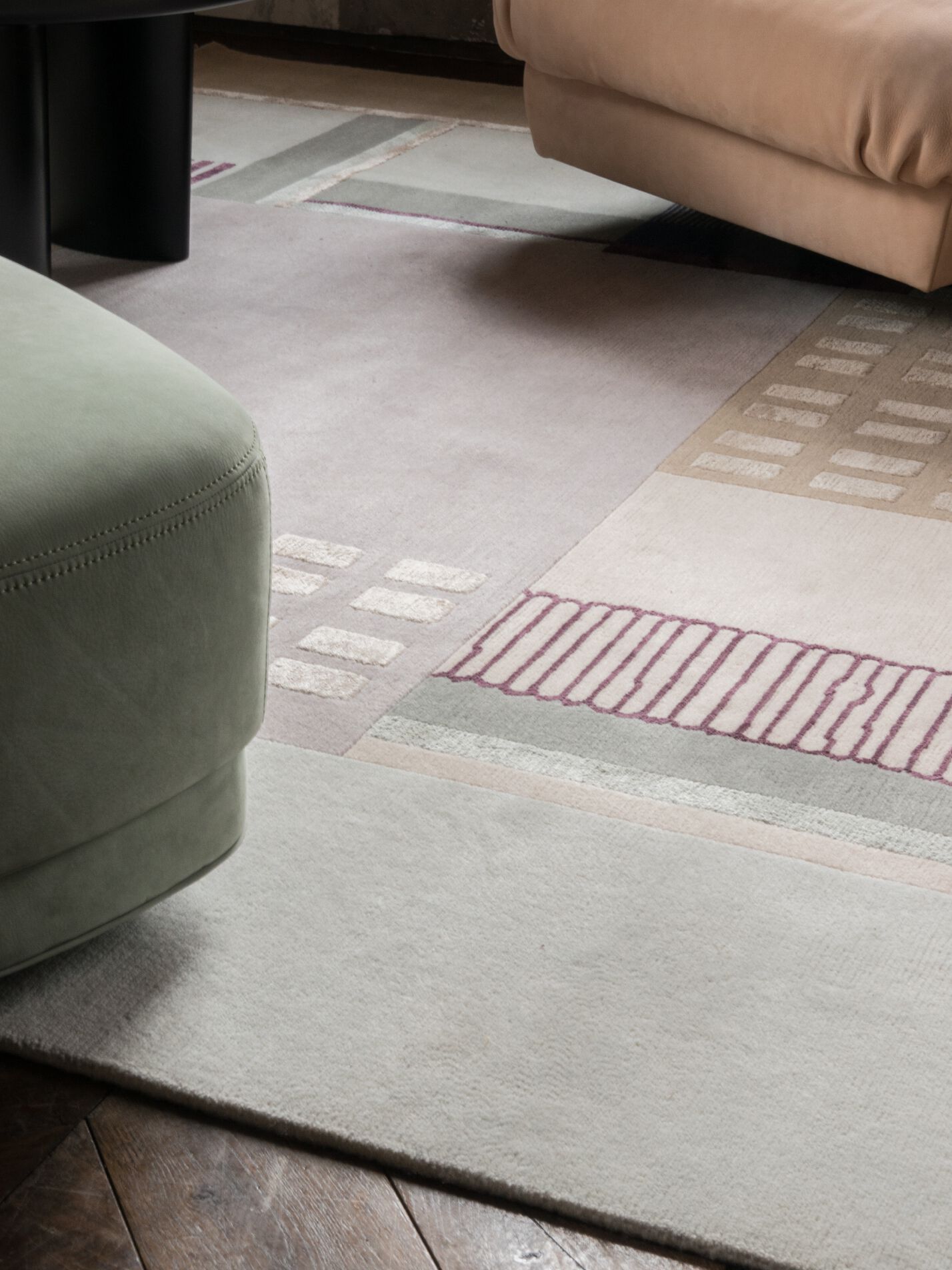 Прямоугольный ковер ручной работы Tapis Rouge абстракция ARCH-00088900 - Вид №2