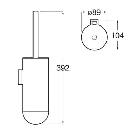 Туалетная щетка из нержавеющей стали Roca Allegro ARCH-00094016 - Вид №3
