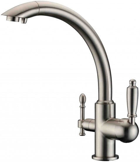 Смеситель ZorG Clean Water ZR 314 YF-33 SATIN для кухонной мойки, сталь