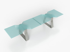 Оцинкованная стальная скамья без спинки