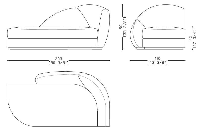 Мягкая ткань Dormeuse Sicis Висконти ARCH-00111003 - Вид №6