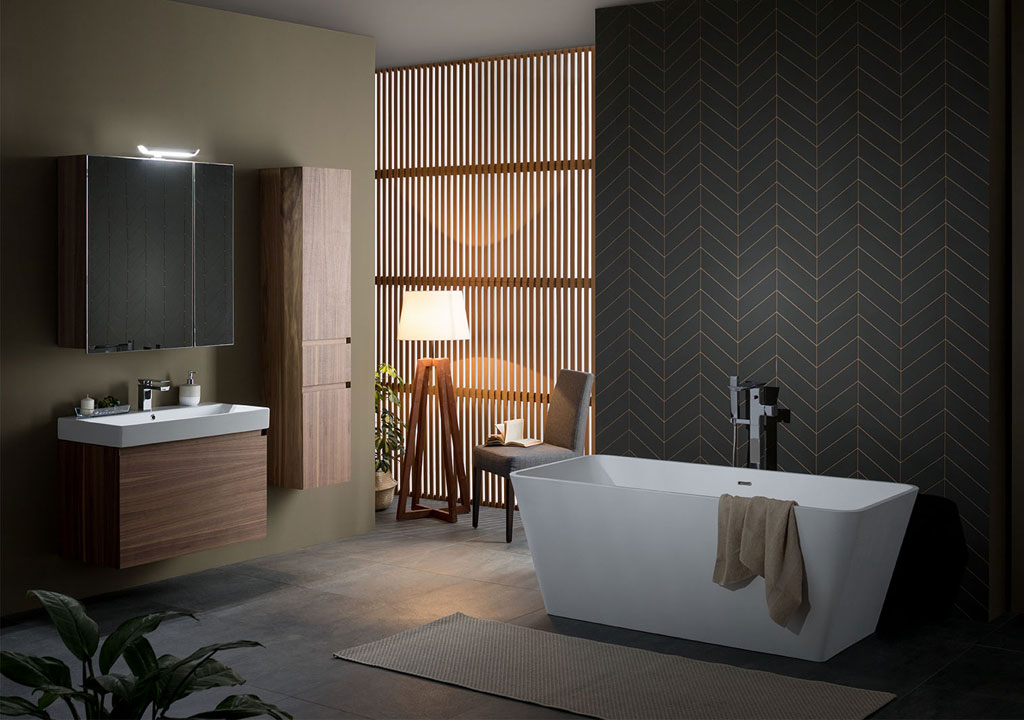 Тумба с раковиной Aquanet Нью-Йорк 85 орех 0020394700198208 - Вид №4