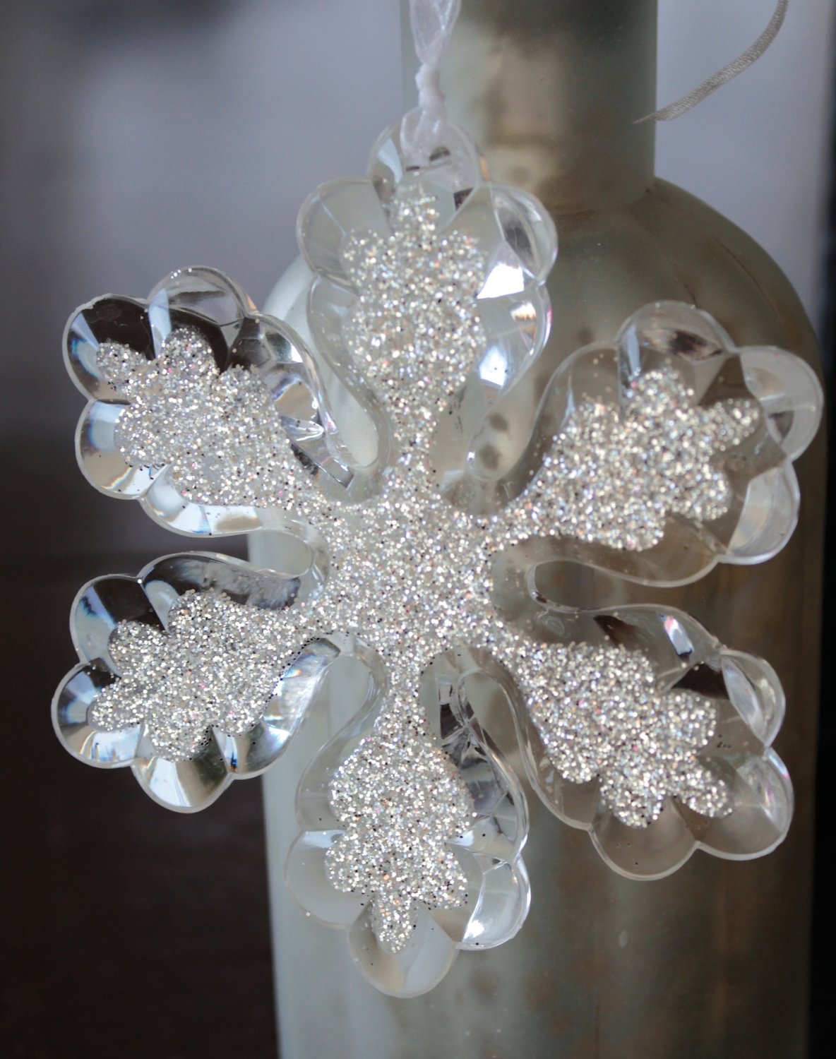 1367 000 a3 Декоративная снежинка, акрил, Ø 10 см, 2 шт., Прозрачная H-andreas 