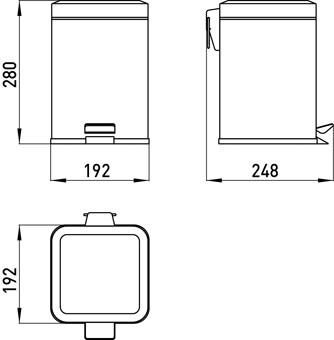 Emco Bad Мусорный ящик из нержавеющей стали System2 3553 000 05 - Вид №1