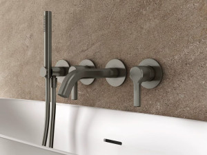 Набор для ванны с 4 отверстиями из латуни с ручным душем