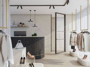 Стеклянная распашная дверь