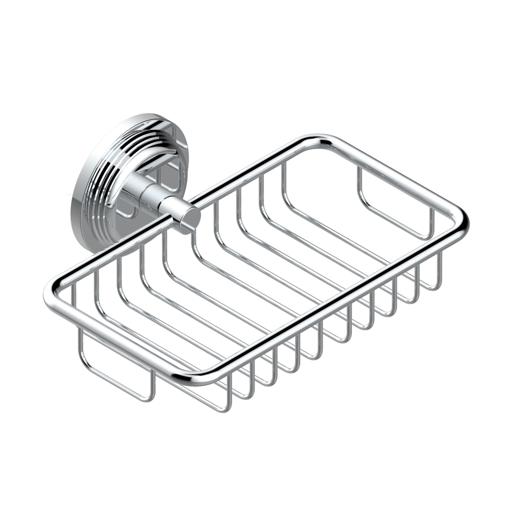 U9S-620 Мыльница-сетка с фланцем 160 x 95 мм Thg-paris Grand central с ручками-рукоятками с белым ониксом Хром U9S-620 CAT.A