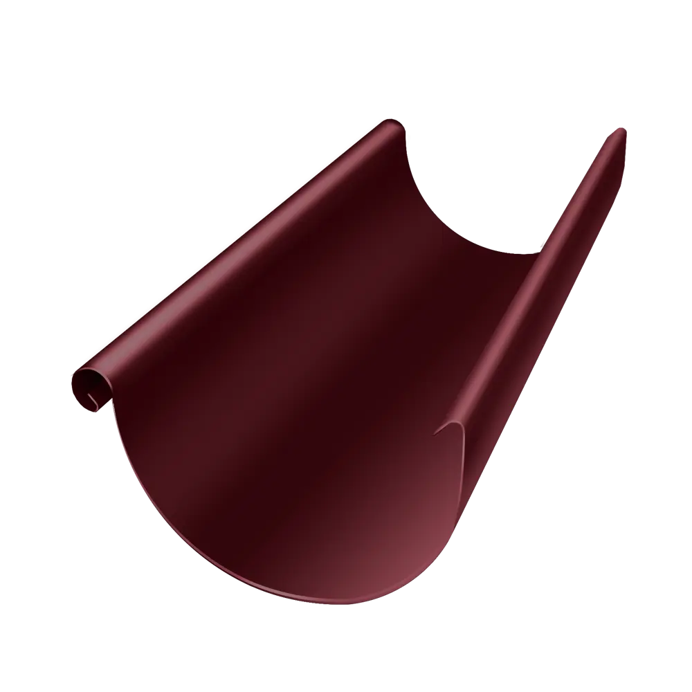 Желоб водосточный полукруглый РЕ 125 мм 3 м цвет красный Grand Line STLM-2046669