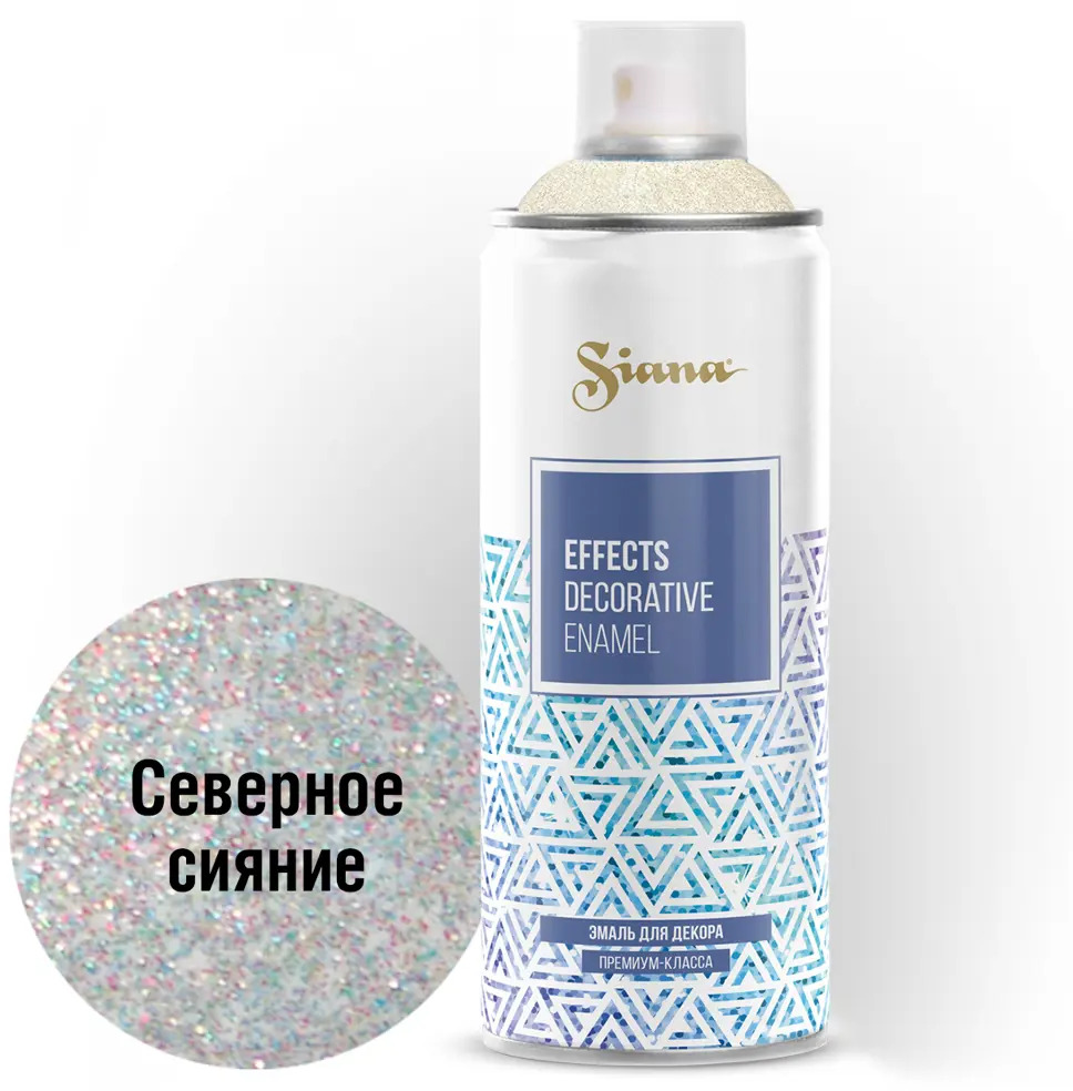 Аэрозольная краска SIANA «Глиттер» с эффектом северного сияния 520 мл 82461829