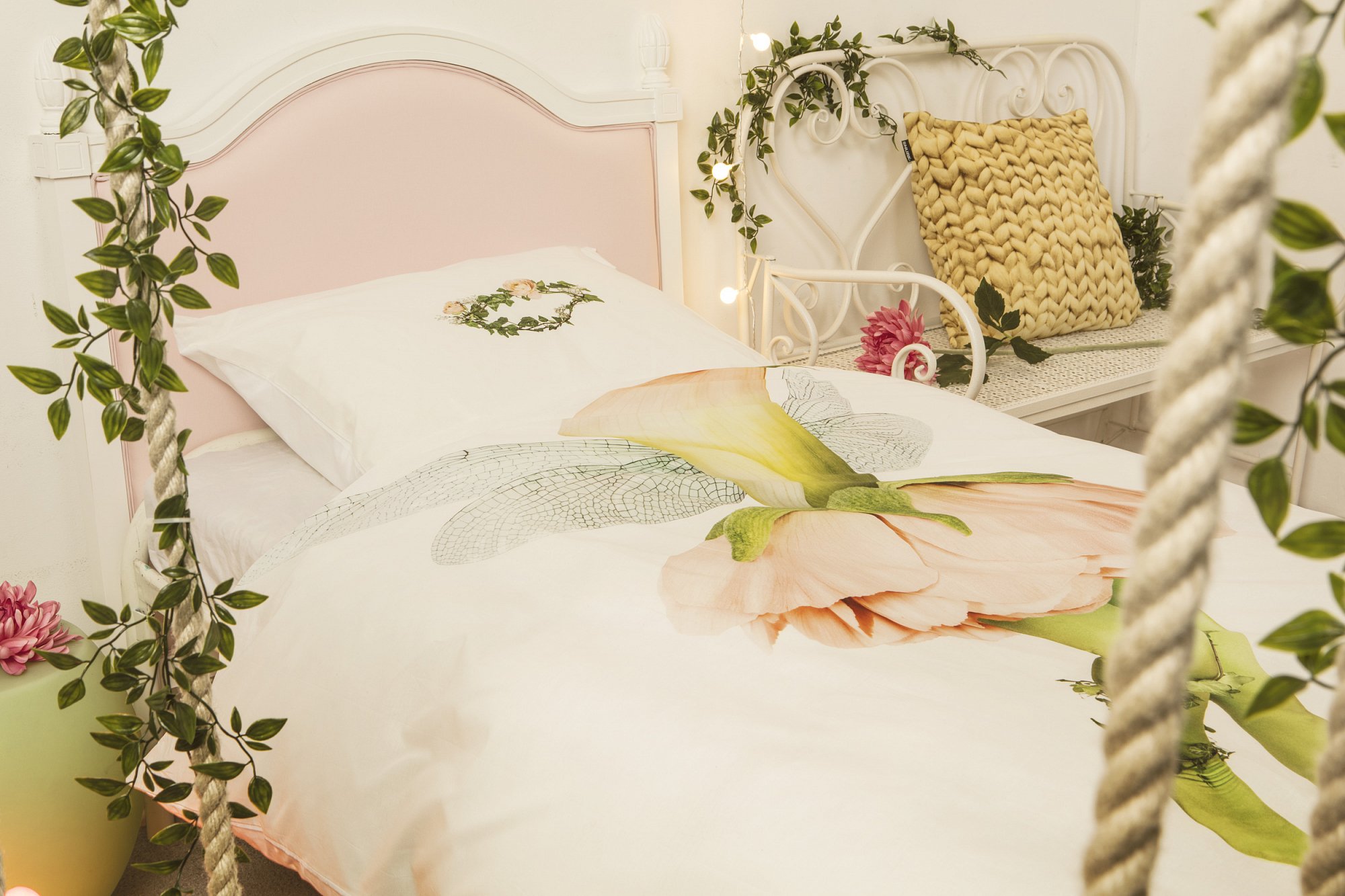 Детское постельное белье односпальное "Фея" 150х200 см SNURK  335507 Белый;зеленый;розовый  - Вид №2