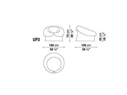 Тканевое кресло B&B Italia SERIE UP 2000 ARCH-00111974 - Вид №4