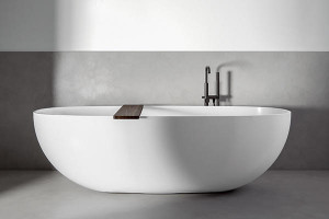 ED-ST24 Edone Ванны Ray Луч Ванна с переливом и сливом click-clack с крышкой из полированного хрома.