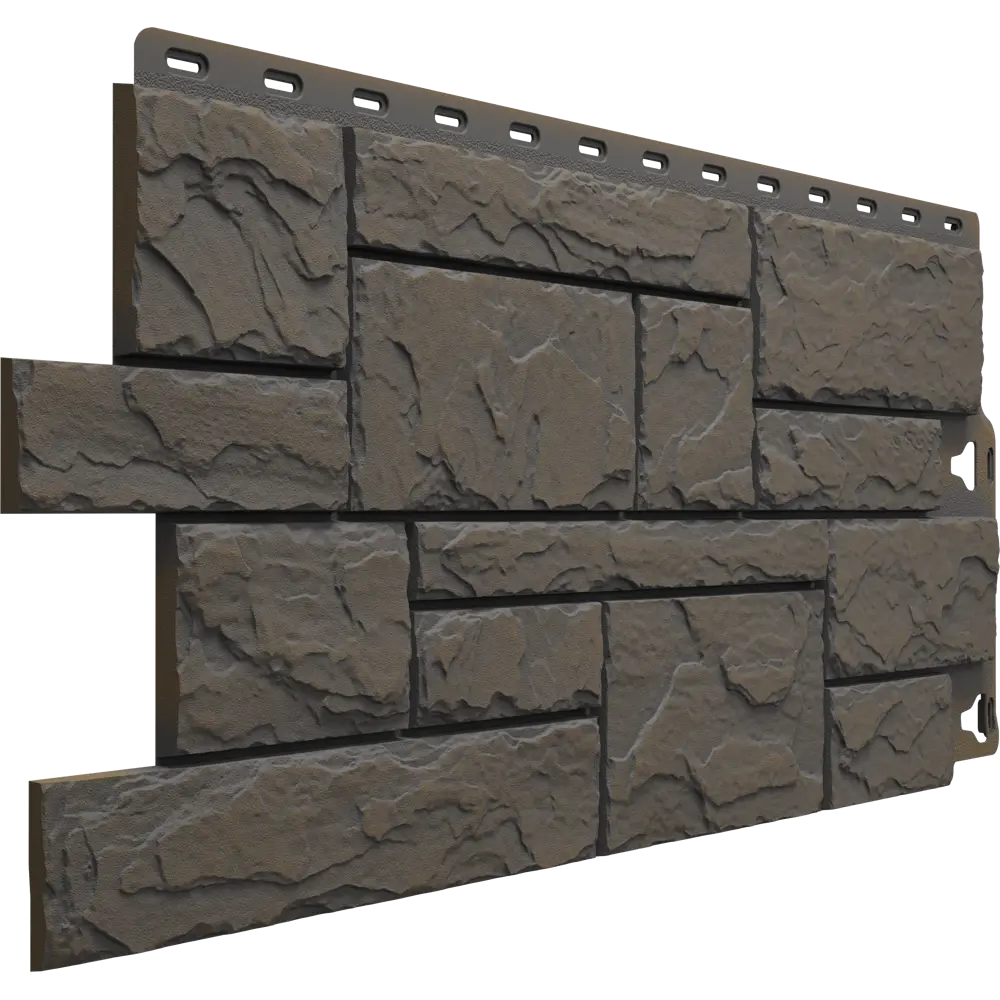 Фасадная панель Docke Камень крупный 930x406 мм тёмно-коричневый 0.38 м² DÖCKE Сланец STLM-2178795 - Вид №1