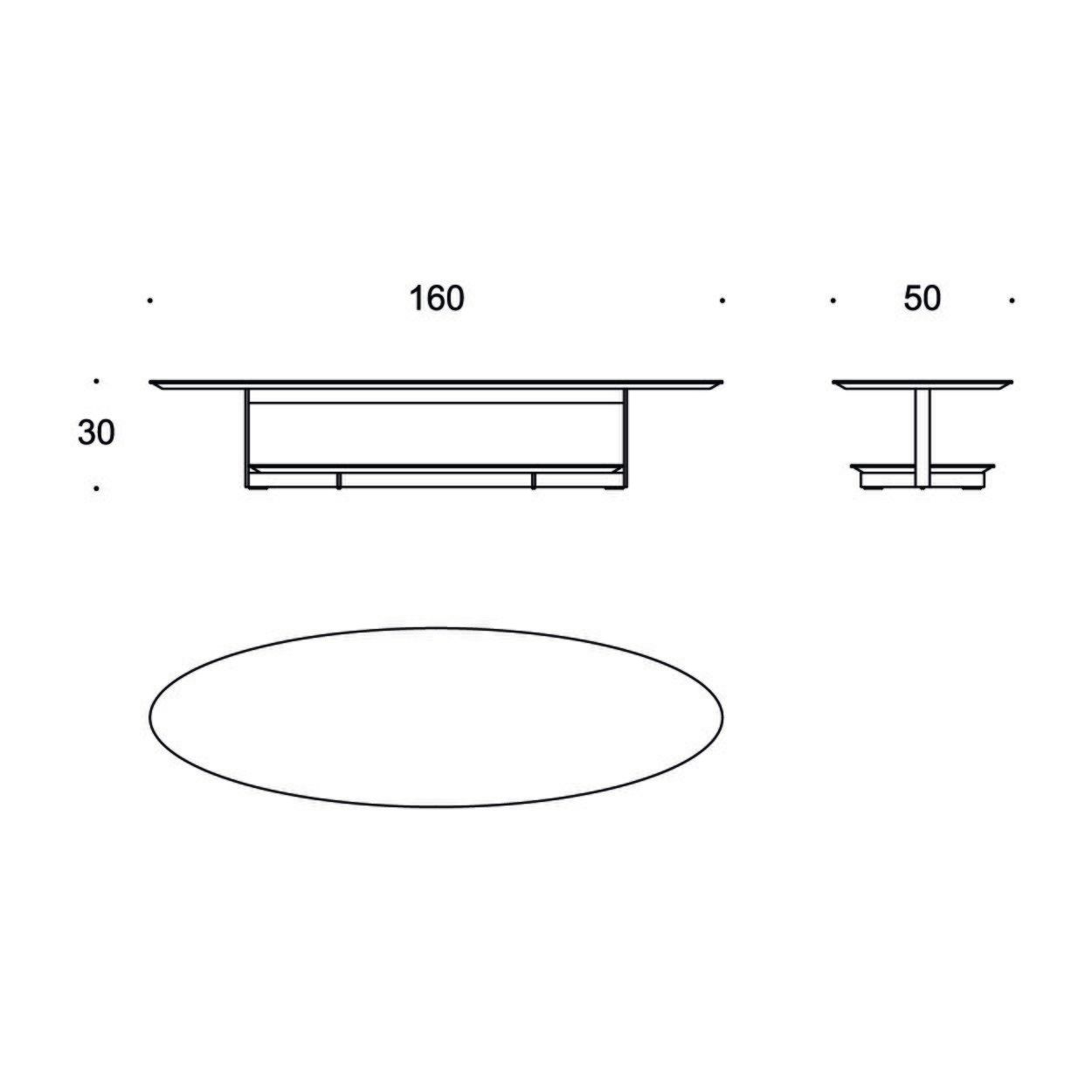 Металлический овальный журнальный столик Busnelli DYLAN ARCH-00127513 - Вид №4