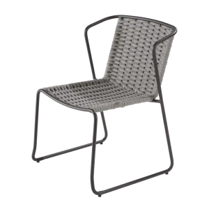 Стул Naterial Livia 63.5x80.5x58 см алюминий/текстиль цвет темно-серый 83984530 STLM-2009281