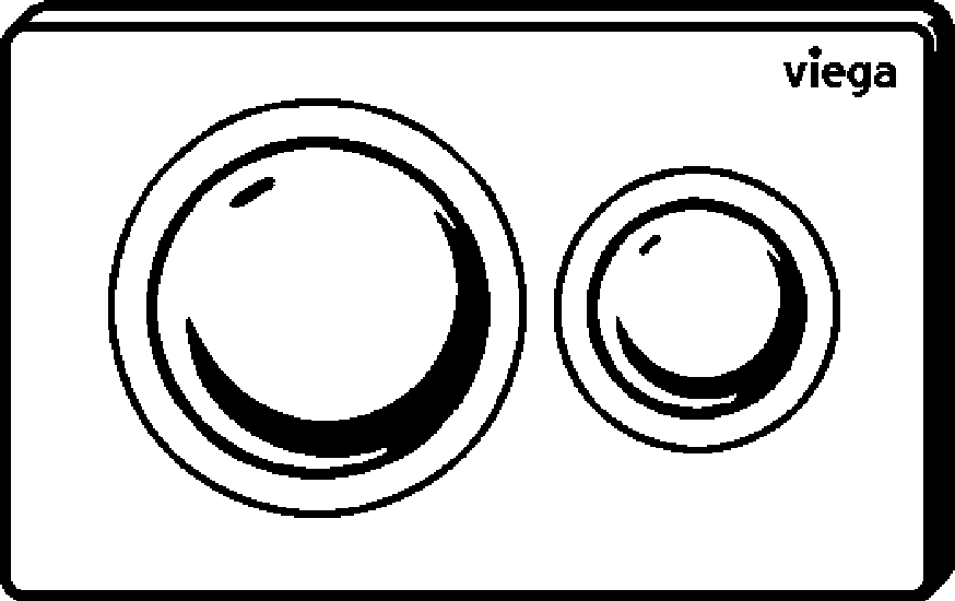 Viega Панель смыва Prevista для унитазов 8610.1 (773793) 773 793 - Вид №2