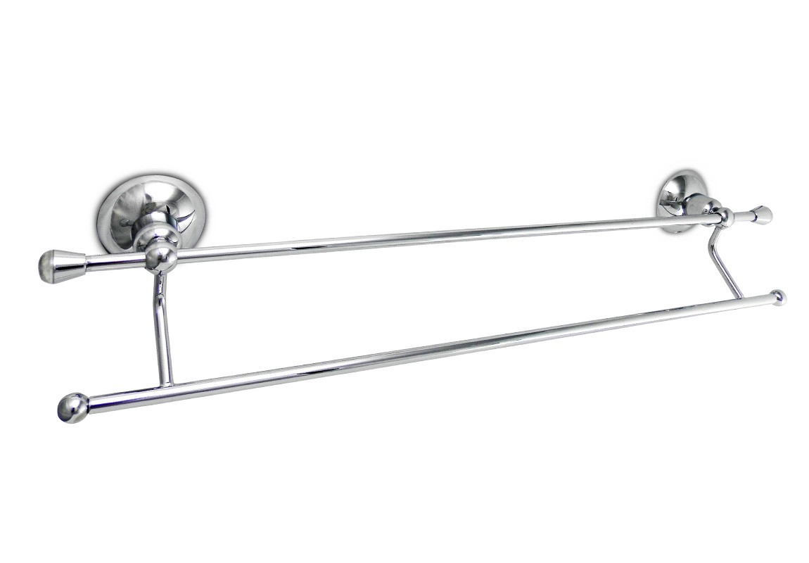 1498 ** 09C Держатель для полотенец двойной Nicolazzi Series Cristallo di Rocca 