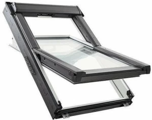 Roto Поворотное мансардное окно из ПВХ или дерева Rotoq