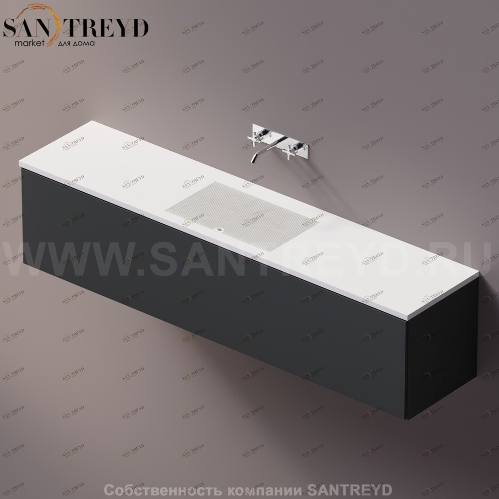 AELLM0CC12022ZZ Подвесная раковина настенная прямоугольная Agape Ell белая