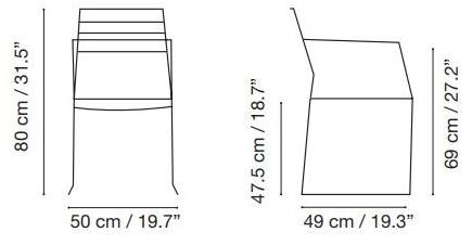 iSimar Садовый стул из стали с подлокотниками Portofino 8002 - Вид №5