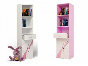 Стеллаж узкий ABC-KING Princess правый розовый