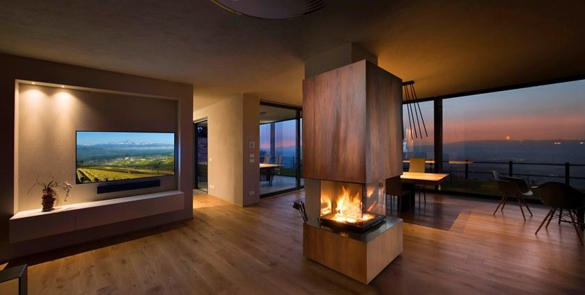 RÜEGG Дровяной стальной камин с панорамным остеклением Premium line sun-id-1497170 - Вид №19