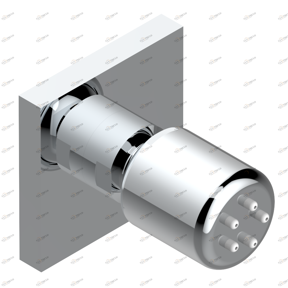 A2S-290/B Форсунка гидромассажная встраиваемая в стену 1/2" с защитой от жёсткой воды Thg-paris Masque de Femme, solaire Хром A2S 290/B  A02 CAT.A