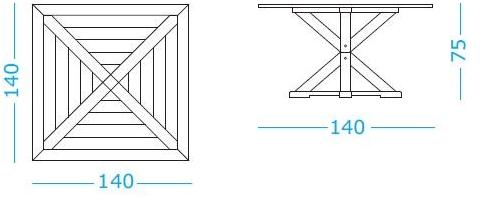 Ethimo Садовый стол из тикового дерева Cronos Cstq0100 - Вид №3