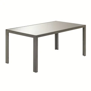 Стол садовый Naterial Lyra Fix 160х90х75 см алюминий/стекло коричневый 81956335 STLM-2039601