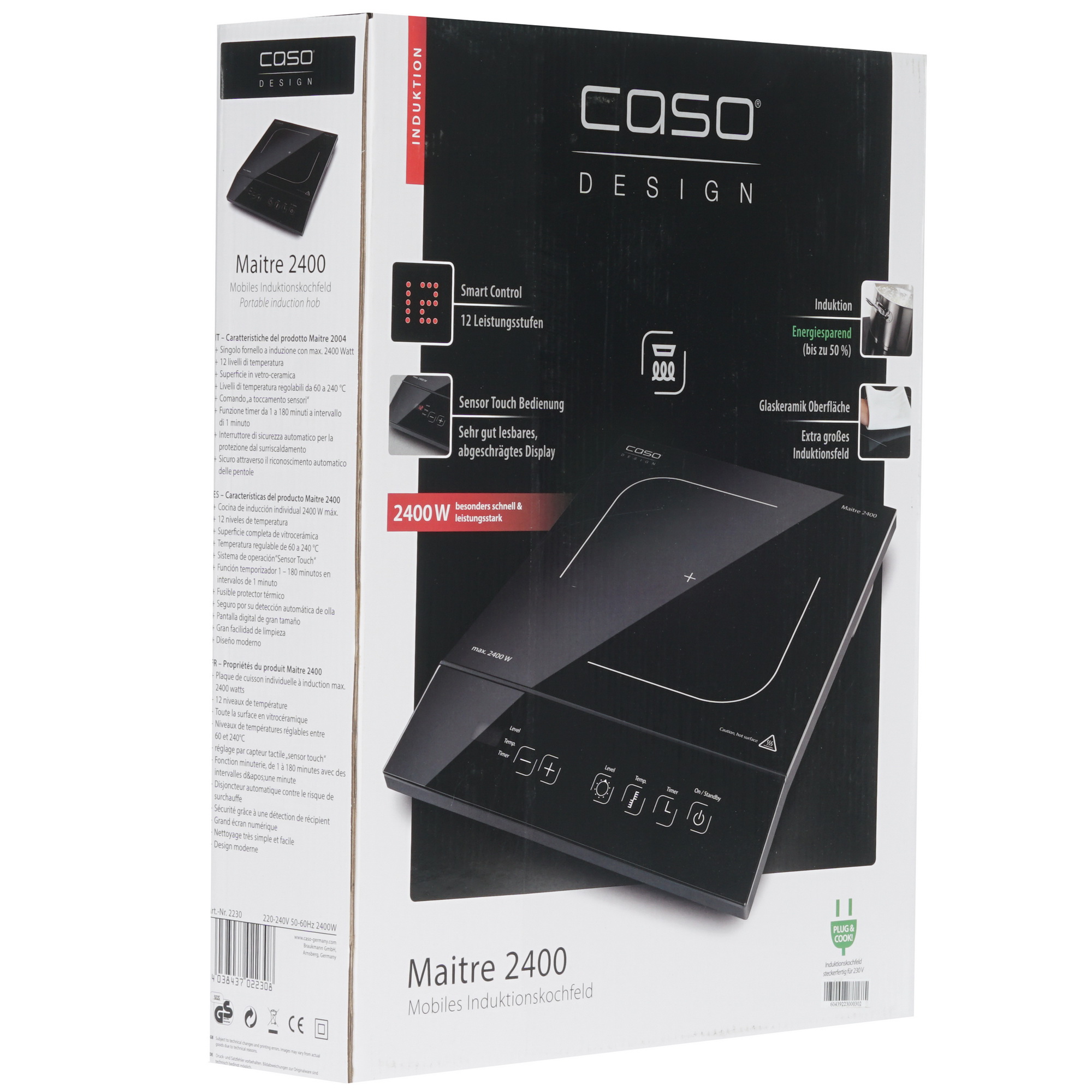 8117084 Плита компактная электрическая CASO Maitre 2400 черный STDN-0108146 - Вид №5