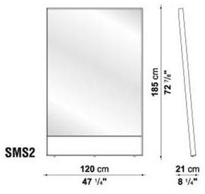 Maxalto Прямоугольное напольное зеркало Psiche sun-id-1460542 - Вид №4