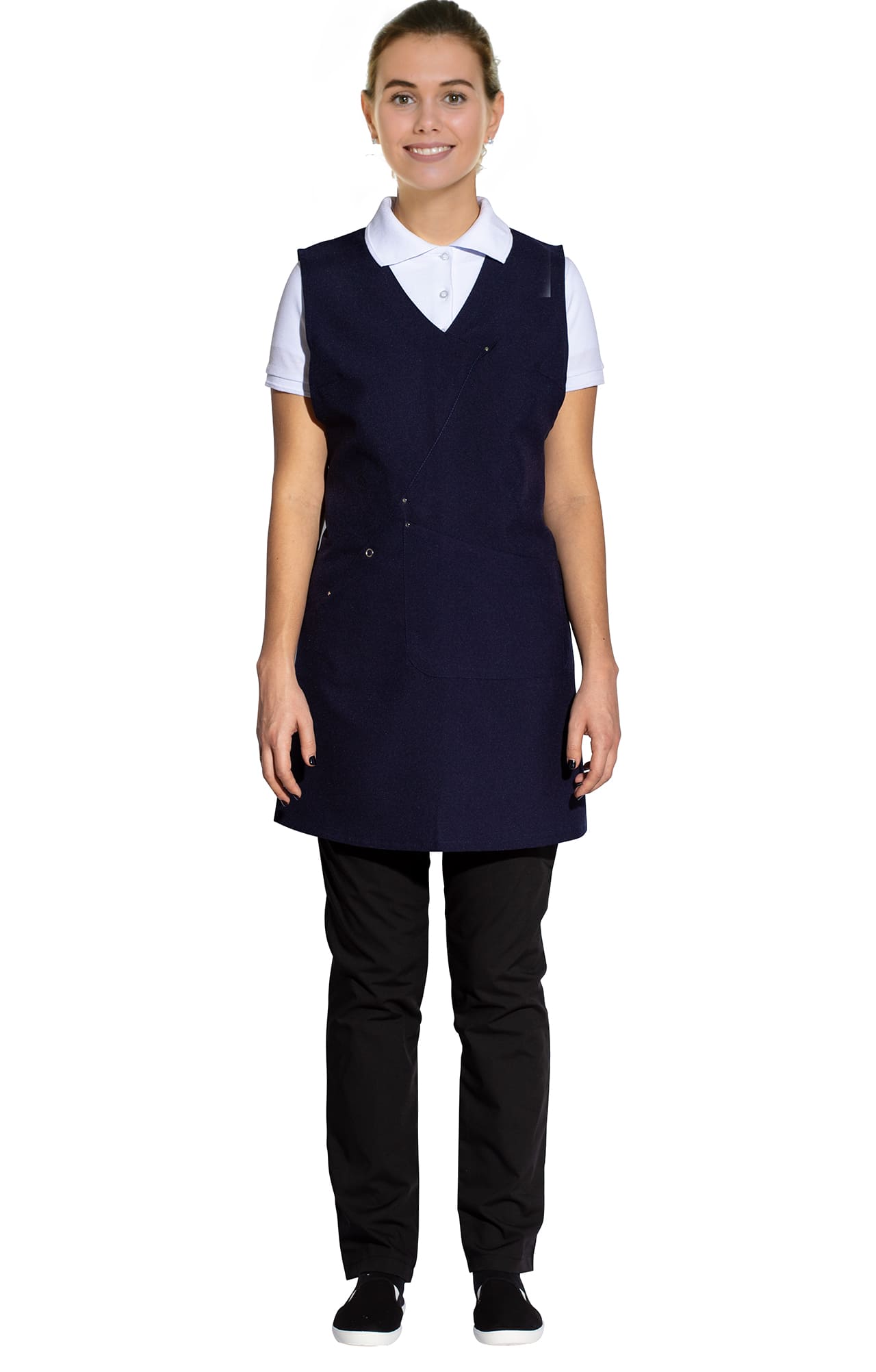 60706 Фартук-накидка  цвет dark blue (темно-синий) CANDI  Одежда для горничных и уборщиц  размер  - Вид №4